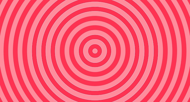 Fondo de círculos concéntricos rosa Ilustración vectorial