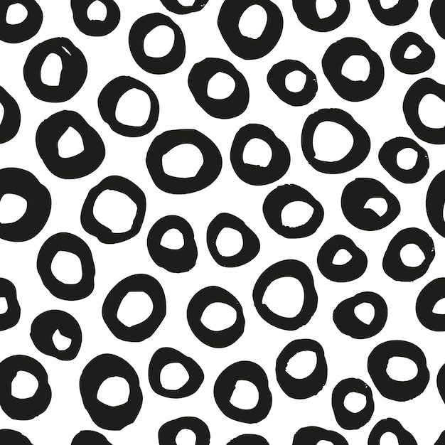 Fondo de círculos geométricos abstractos dibujados a mano