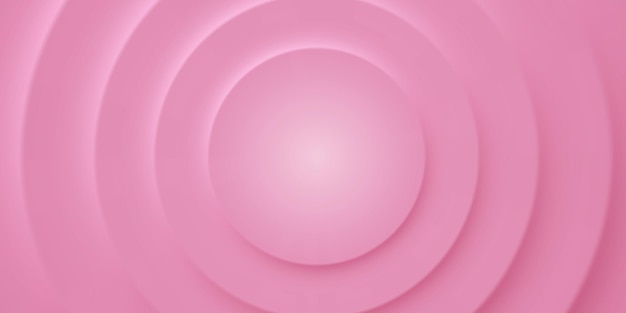 Fondo de círculos geométricos abstractos rosa con sombra y luz