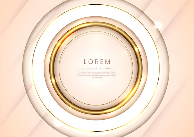 El fondo de los círculos de oro de lujo