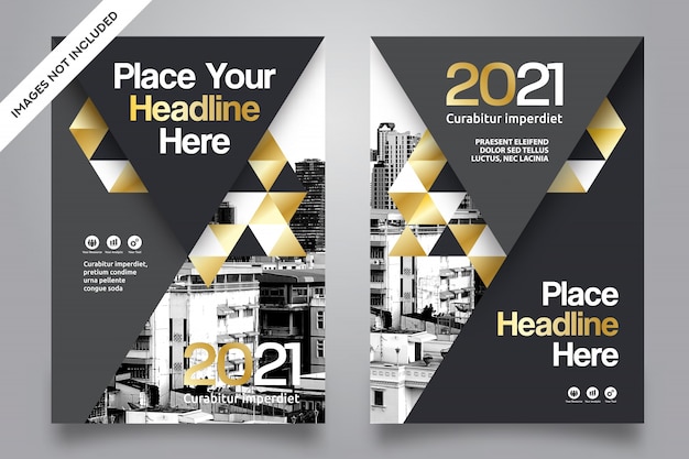 Fondo de la ciudad business book cover design vector template