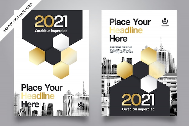 Fondo de la ciudad business book cover design vector template