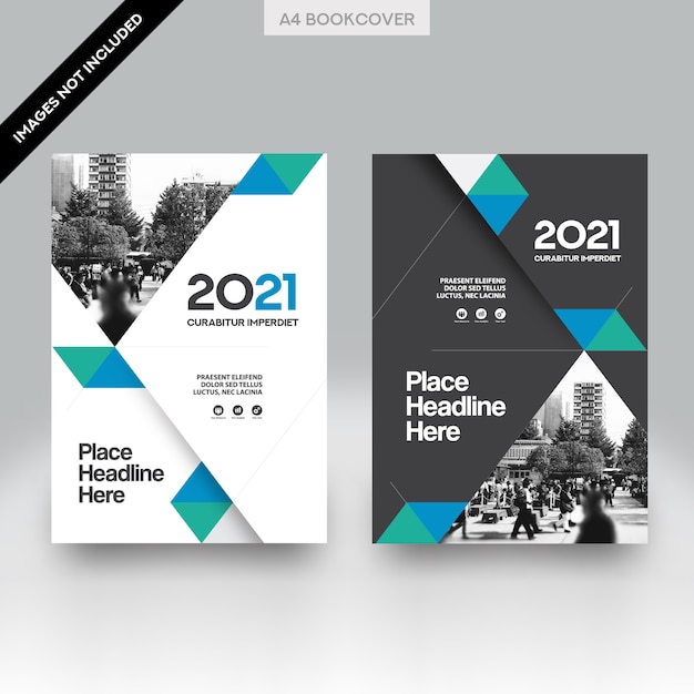 Fondo de la ciudad Business Book Cover Design Vector Template