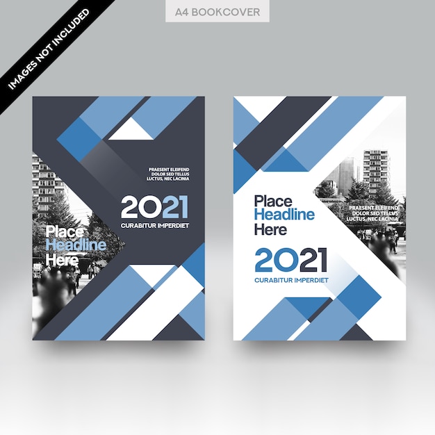 Fondo de la ciudad Business Book Cover Design Vector Template