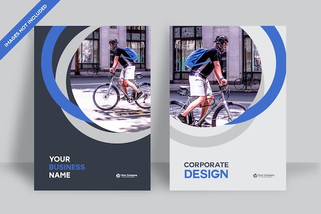 Fondo de la ciudad Business Book Cover Design Vector Template