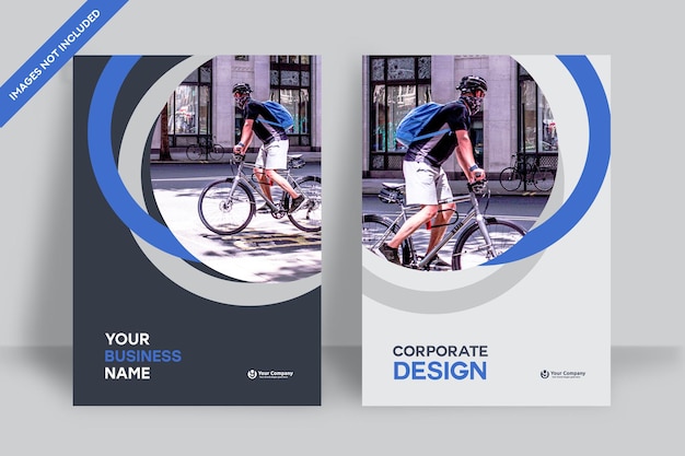 Fondo de la ciudad business book cover design vector template