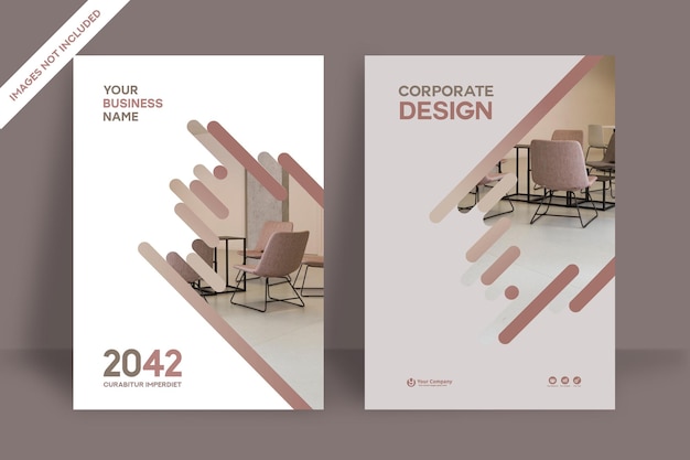 Fondo de la ciudad business book cover design vector template