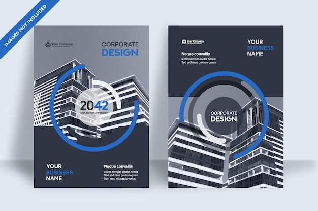 Fondo de la ciudad business book cover design vector template