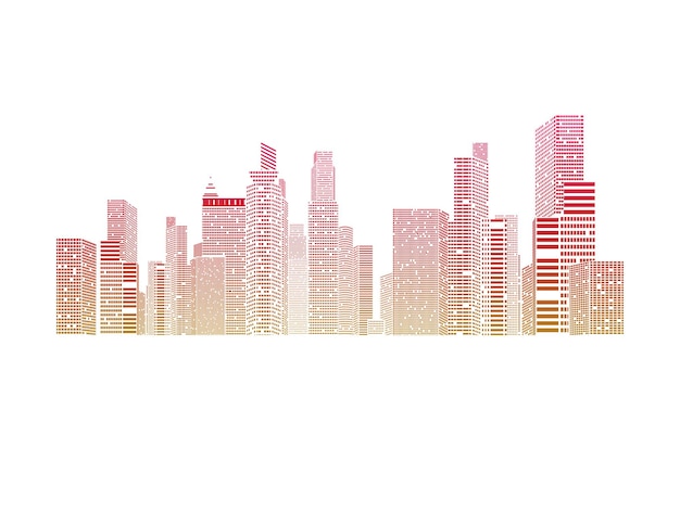 Fondo de la ciudad edificios y estructuras vista urbana de la ciudad