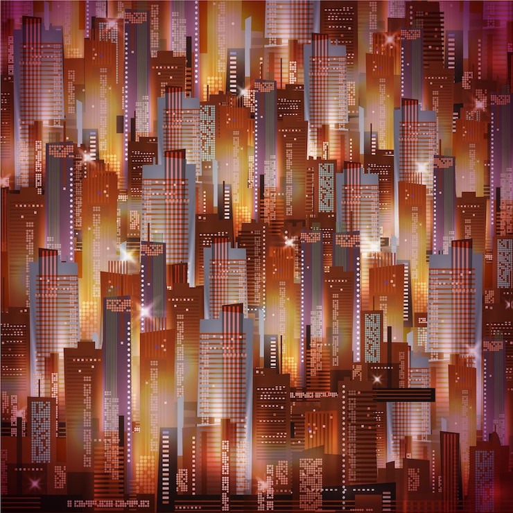 Vector fondo de la ciudad nocturna