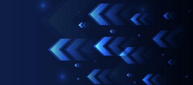 Fondo claro de flecha brillante azul oscuro Tecnología de crecimiento digital futuro