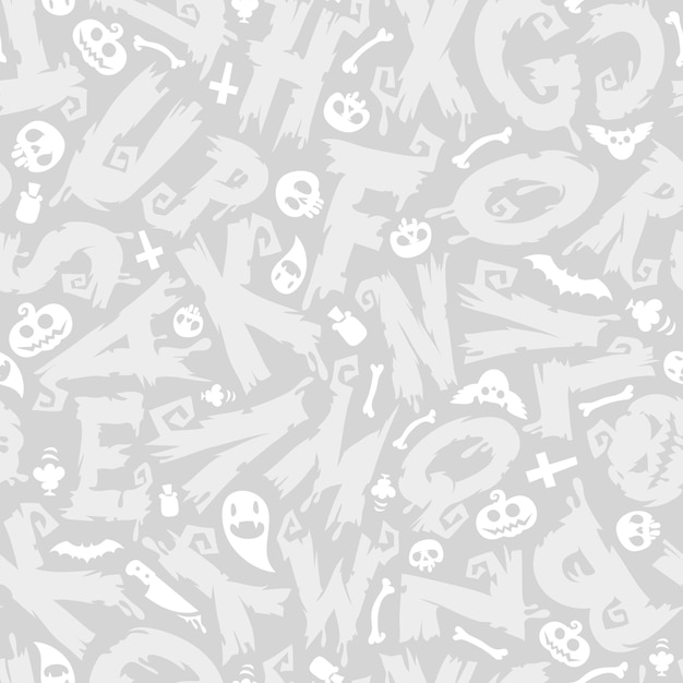 Fondo claro de Halloween con letras