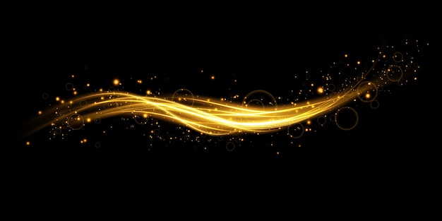 Fondo claro hermoso abstracto Chispas mágicas sobre un fondo oscuro Rayas de velocidad mística efecto brillo Brillo de rayos cósmicos Líneas de neón de velocidad y viento rápido Efecto de brillo energía poderosa