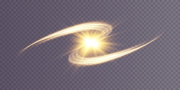 Vector fondo claro hermoso abstracto chispas mágicas sobre un fondo oscuro rayas de velocidad mística efecto brillo brillo de rayos cósmicos líneas de neón de velocidad y viento rápido efecto de brillo energía poderosa