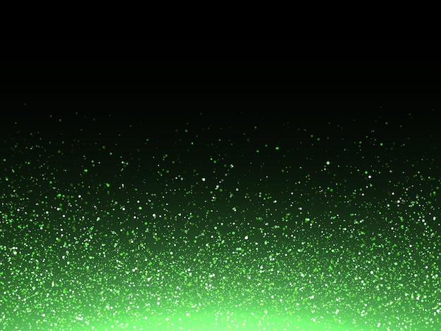 Vector fondo claro de partículas de confeti brillo verde