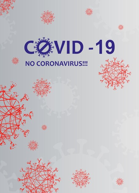Fondo claro con silueta abstracta roja de elementos coronavirus Composición de la gripe asiática