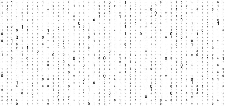 Vector fondo de código binario de transmisión vectorial fondo de matriz con números 10 concepto de codificación o piratería