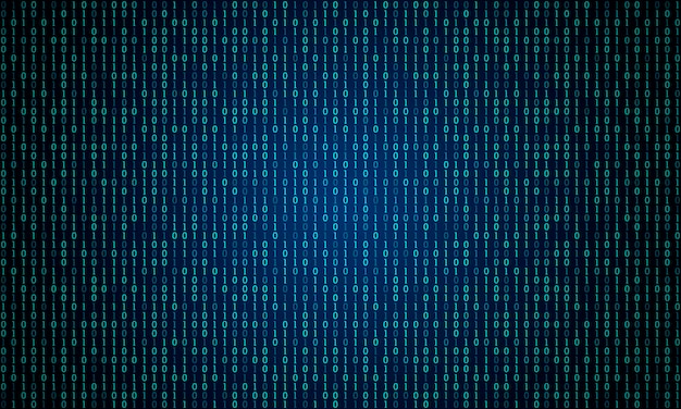 Fondo de código digital Programa de estilo Matrix Números aleatorios que caen