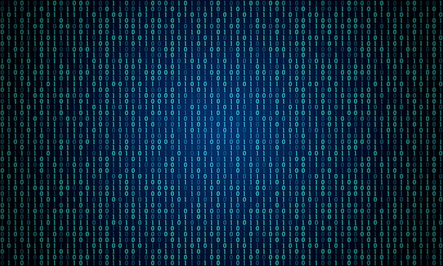 Fondo de código digital Programa de estilo Matrix Números aleatorios que caen