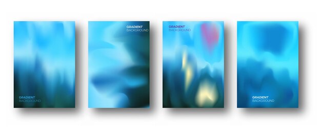 Fondo de color abstracto con degradado borroso Una colección de plantillas para portadas pancartas carteles impresiones postales