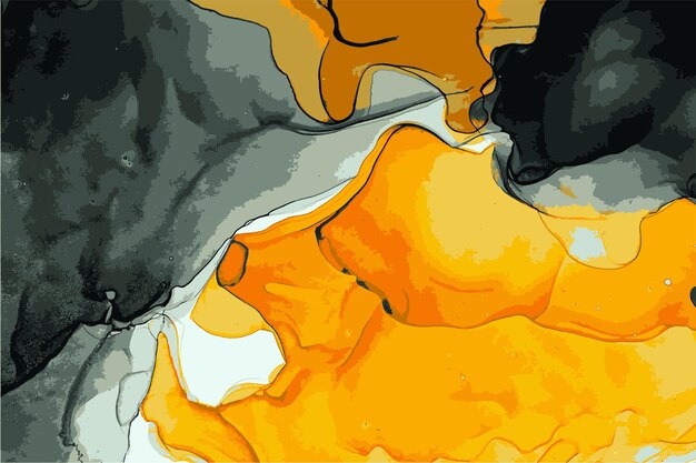 Fondo de color abstracto, pintura de alcohol vector EPS10, técnica de tinta líquida
