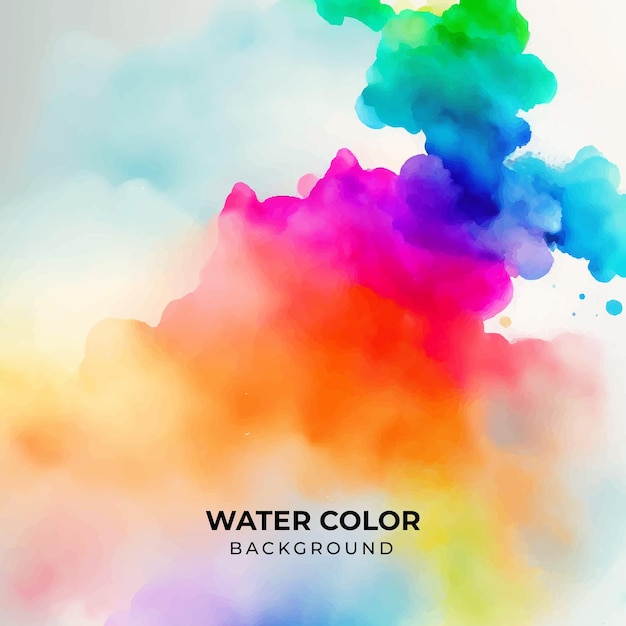 Fondo de color de agua con un fondo de acuarela azul y amarillo.