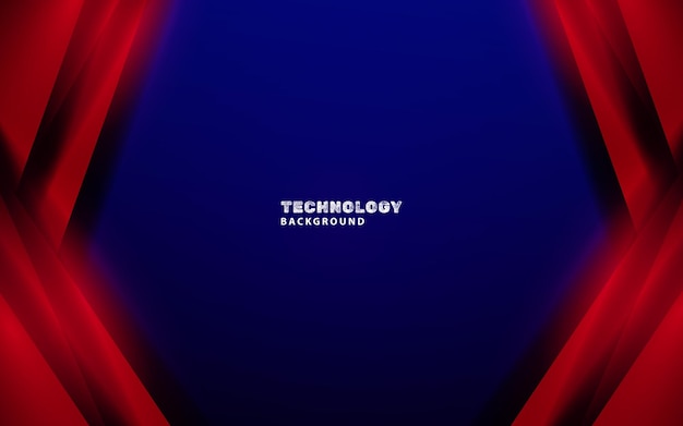 Fondo de color azul y rojo futurista