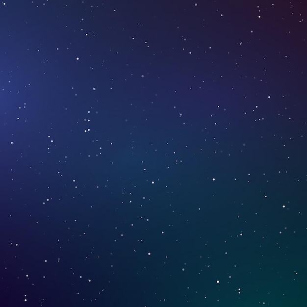 Fondo de color cielo estrellado. Cielo nocturno oscuro. Espacio infinito con estrellas brillantes. Vector