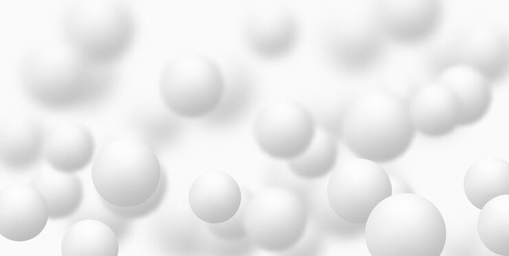 Vector fondo de color claro con bolas blancas, efecto de desenfoque. esferas redondas 3d. elementos de diseño geométrico círculo patrón de bolas. formas voladoras en el espacio vacío. diseño para afiches, pancartas, pancartas. vector