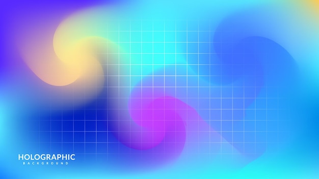 Fondo de color de gradación borrosa abstracta. Estilo líquido colorido. holográfico.