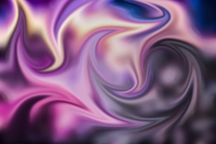 Vector fondo de color holográfico iridiscente de textura de tela brillante líquido fluido dinámico de curva
