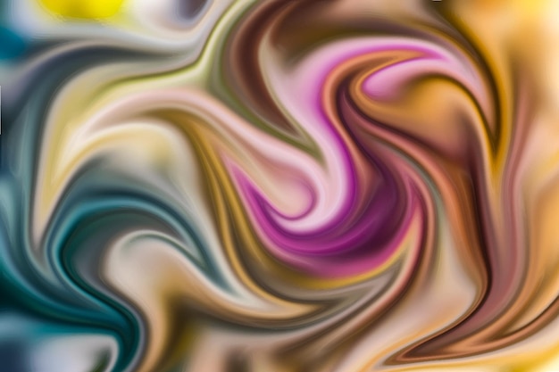 Fondo de color holográfico iridiscente de textura de tela brillante líquido fluido dinámico de curva