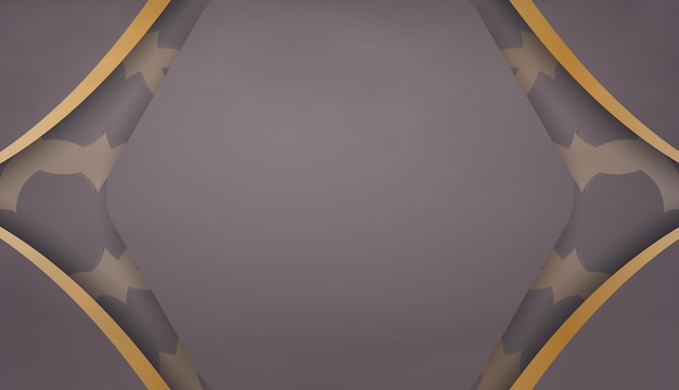Fondo en color marrón con patrón dorado abstracto para diseño debajo de su logo
