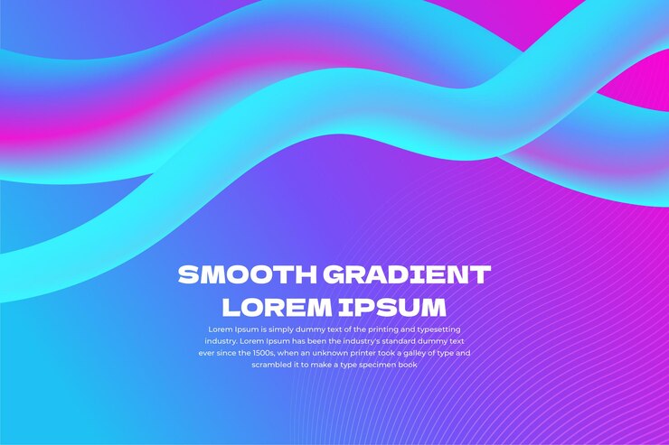 Vector fondo de color de onda de fluido abstracto de neón azul para empresa comercial