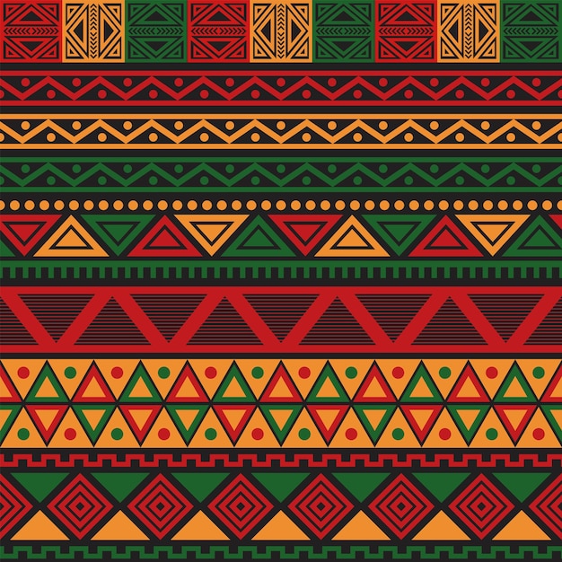 Fondo de color panafricano de patrones sin fisuras