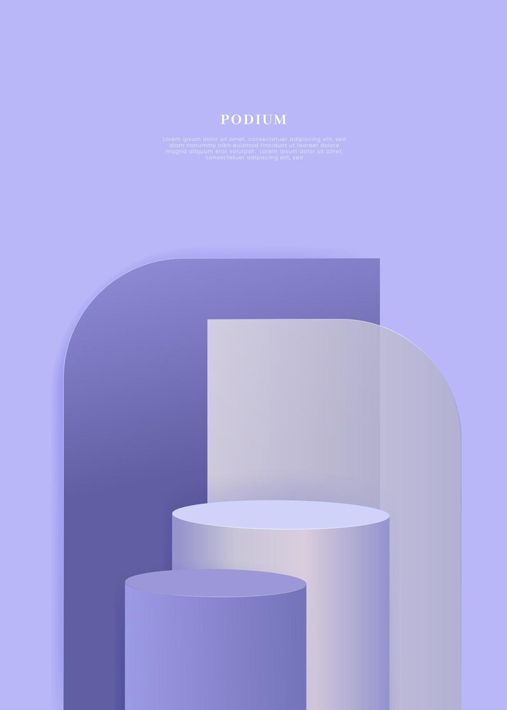 Vector fondo de color pastel de podio geométrico mínimo para la presentación del producto ilustración de representación 3d