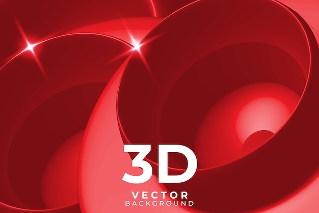 Fondo de color rojo degradado de círculo de estilo 3d futurista