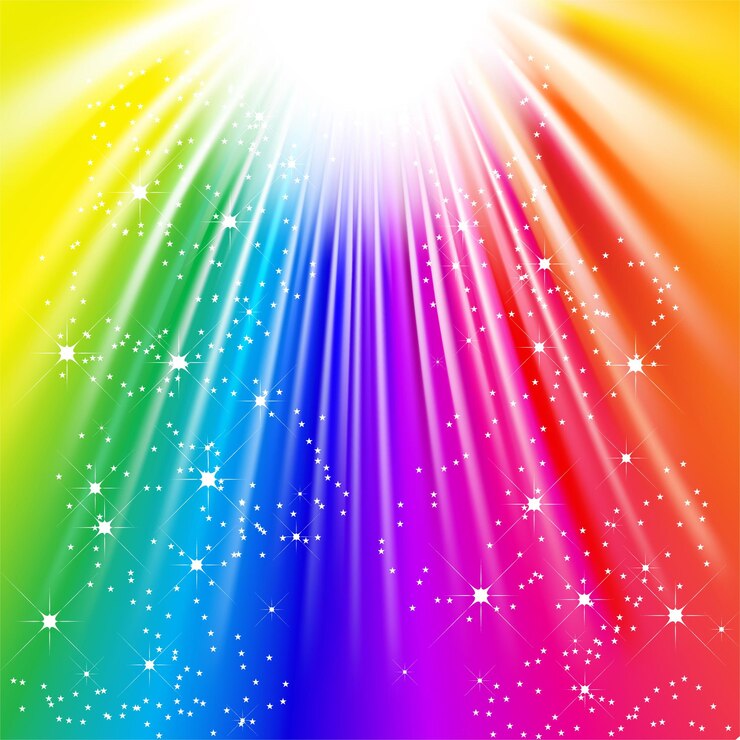 Fondo de colores arco iris con estrella