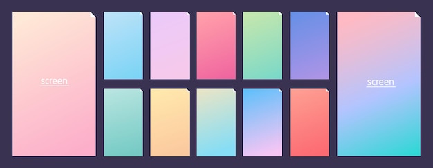 Fondo de colores suaves y vibrantes con gradiente pastel suave para dispositivos