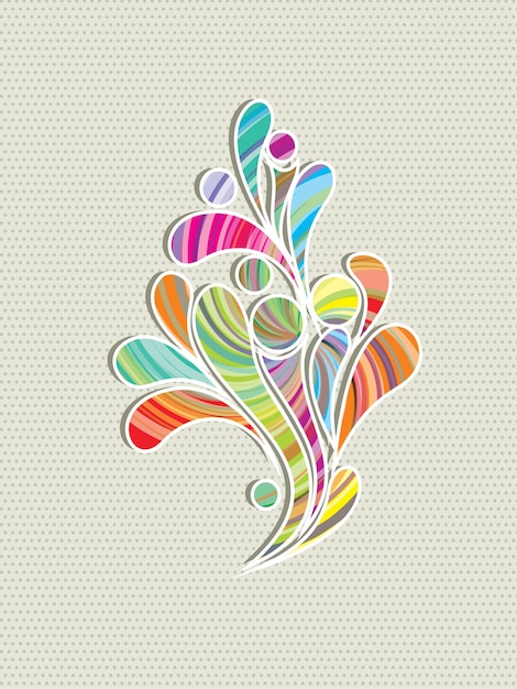 Fondo colorido abstracto doodle Vector Premium