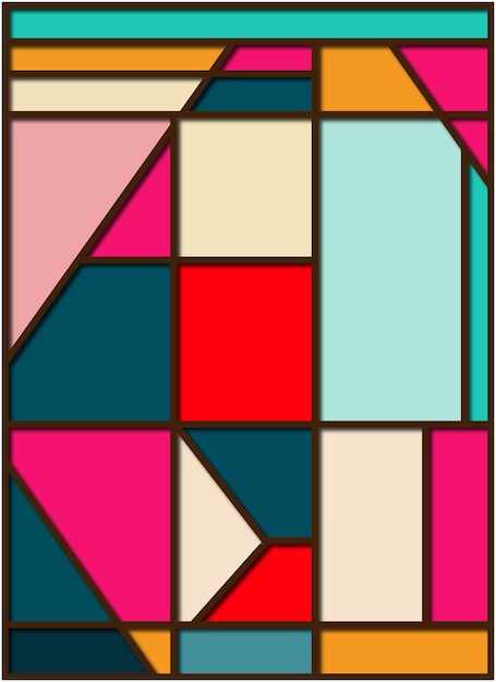 Fondo colorido abstracto con formas geométricas vector Plantilla colorida para fondo de pantalla