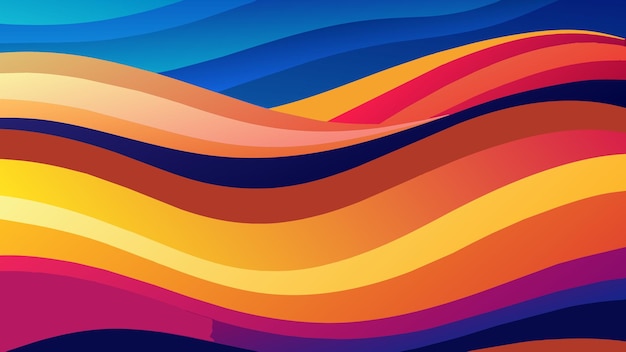 fondo colorido abstracto con líneas onduladas e ilustraciones vectoriales de ondas