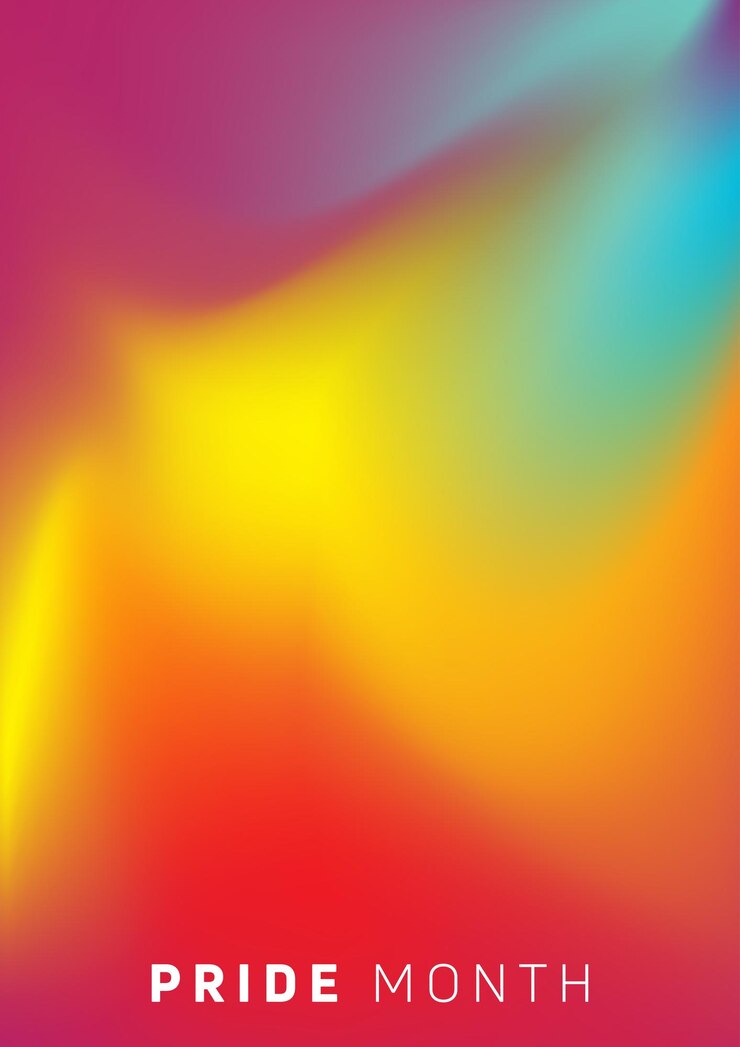 Vector un fondo colorido con un arco iris en el medio