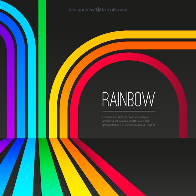 El fondo colorido del arco iris