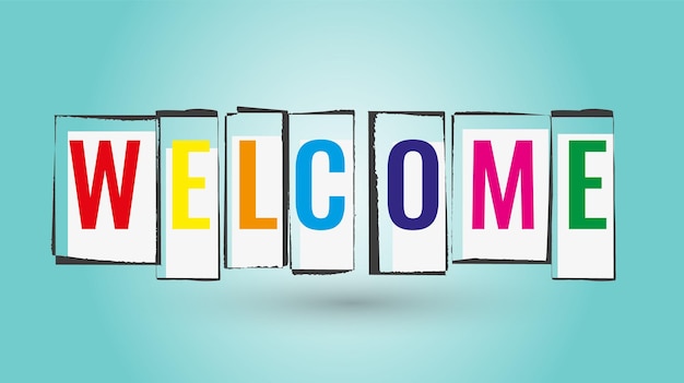 Fondo colorido de bienvenida