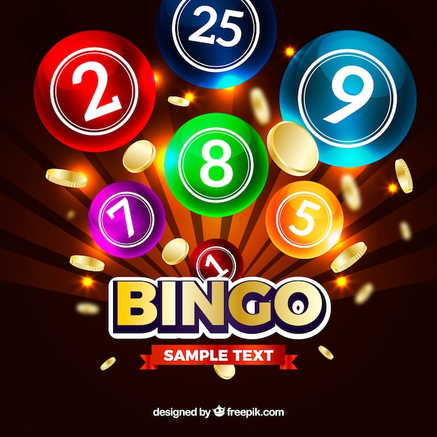 Vector fondo colorido de bolas de bingo
