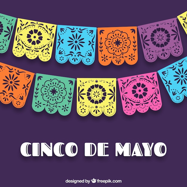 Fondo colorido del cinco de mayo