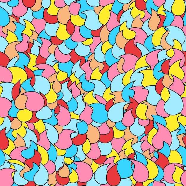 un fondo colorido de círculos con un diseño azul rojo y amarillo