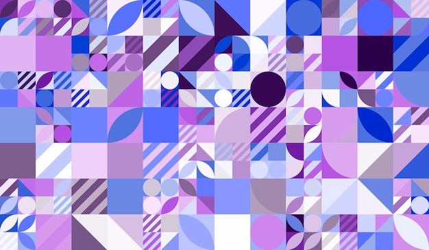 Un fondo colorido con círculos y un fondo morado.