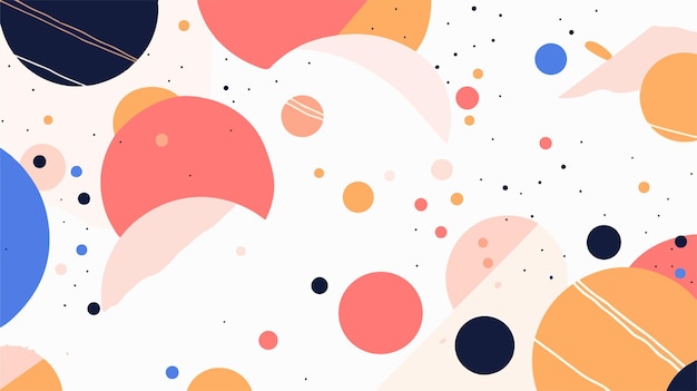 un fondo colorido con círculos y puntos y puntos
